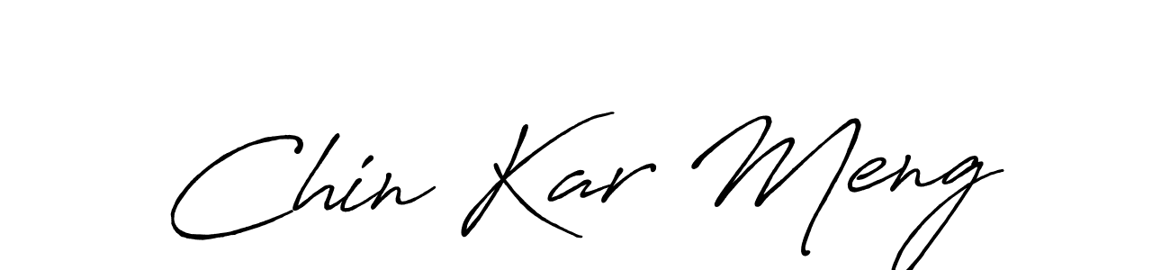 Make a beautiful signature design for name Chin Kar Meng. With this signature (Antro_Vectra_Bolder) style, you can create a handwritten signature for free. Chin Kar Meng signature style 7 images and pictures png