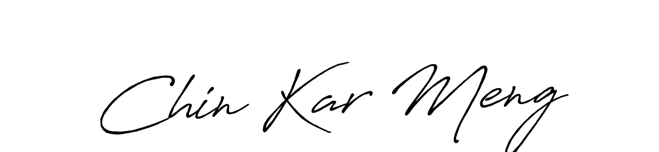 Make a beautiful signature design for name Chin Kar Meng. With this signature (Antro_Vectra_Bolder) style, you can create a handwritten signature for free. Chin Kar Meng signature style 7 images and pictures png