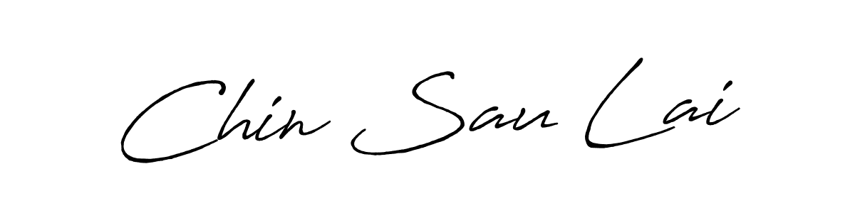 How to make Chin Sau Lai name signature. Use Antro_Vectra_Bolder style for creating short signs online. This is the latest handwritten sign. Chin Sau Lai signature style 7 images and pictures png