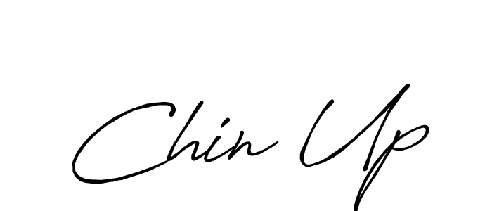 Chin Up stylish signature style. Best Handwritten Sign (Antro_Vectra_Bolder) for my name. Handwritten Signature Collection Ideas for my name Chin Up. Chin Up signature style 7 images and pictures png