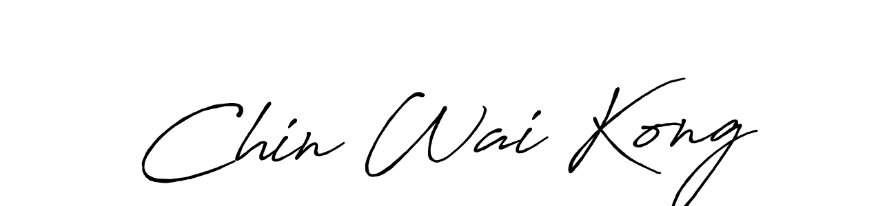 Make a beautiful signature design for name Chin Wai Kong. With this signature (Antro_Vectra_Bolder) style, you can create a handwritten signature for free. Chin Wai Kong signature style 7 images and pictures png