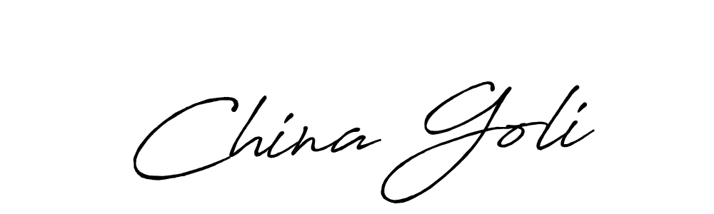 if you are searching for the best signature style for your name China Goli. so please give up your signature search. here we have designed multiple signature styles  using Antro_Vectra_Bolder. China Goli signature style 7 images and pictures png