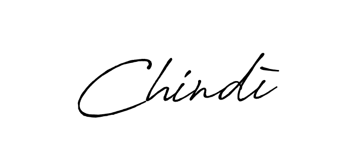 Design your own signature with our free online signature maker. With this signature software, you can create a handwritten (Antro_Vectra_Bolder) signature for name Chindì. Chindì signature style 7 images and pictures png
