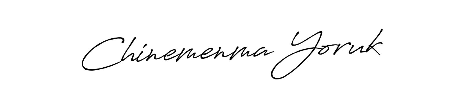 Create a beautiful signature design for name Chinemenma Yoruk. With this signature (Antro_Vectra_Bolder) fonts, you can make a handwritten signature for free. Chinemenma Yoruk signature style 7 images and pictures png
