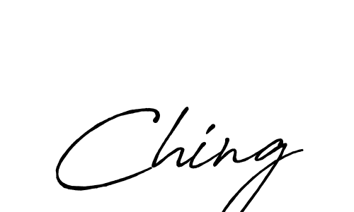 How to make Ching signature? Antro_Vectra_Bolder is a professional autograph style. Create handwritten signature for Ching name. Ching signature style 7 images and pictures png