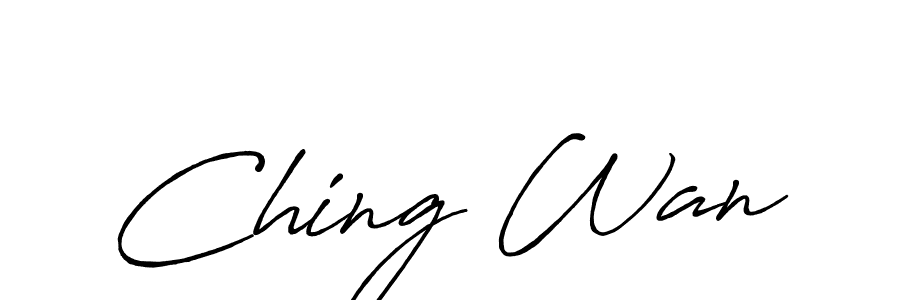 The best way (Antro_Vectra_Bolder) to make a short signature is to pick only two or three words in your name. The name Ching Wan include a total of six letters. For converting this name. Ching Wan signature style 7 images and pictures png