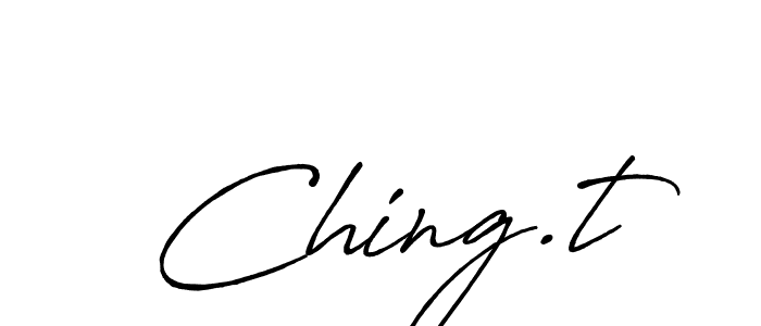 You should practise on your own different ways (Antro_Vectra_Bolder) to write your name (Ching.t) in signature. don't let someone else do it for you. Ching.t signature style 7 images and pictures png