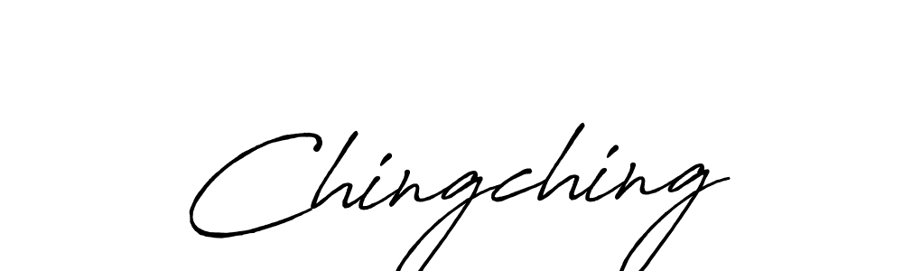 Make a beautiful signature design for name Chingching. With this signature (Antro_Vectra_Bolder) style, you can create a handwritten signature for free. Chingching signature style 7 images and pictures png