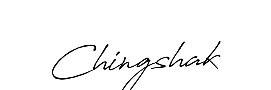 Create a beautiful signature design for name Chingshak. With this signature (Antro_Vectra_Bolder) fonts, you can make a handwritten signature for free. Chingshak signature style 7 images and pictures png