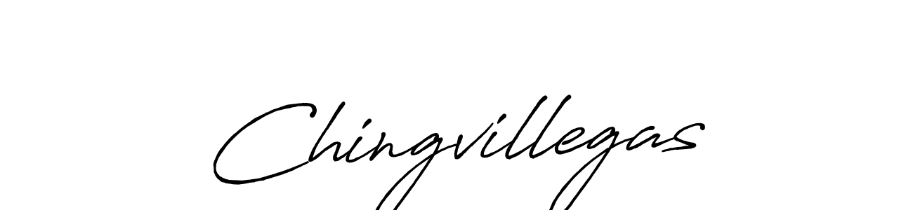 How to make Chingvillegas name signature. Use Antro_Vectra_Bolder style for creating short signs online. This is the latest handwritten sign. Chingvillegas signature style 7 images and pictures png