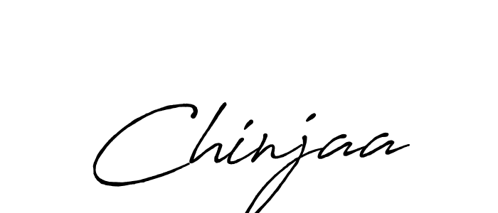 Use a signature maker to create a handwritten signature online. With this signature software, you can design (Antro_Vectra_Bolder) your own signature for name Chinjaa. Chinjaa signature style 7 images and pictures png