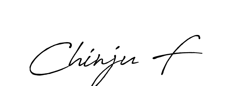 Make a beautiful signature design for name Chinju F. With this signature (Antro_Vectra_Bolder) style, you can create a handwritten signature for free. Chinju F signature style 7 images and pictures png