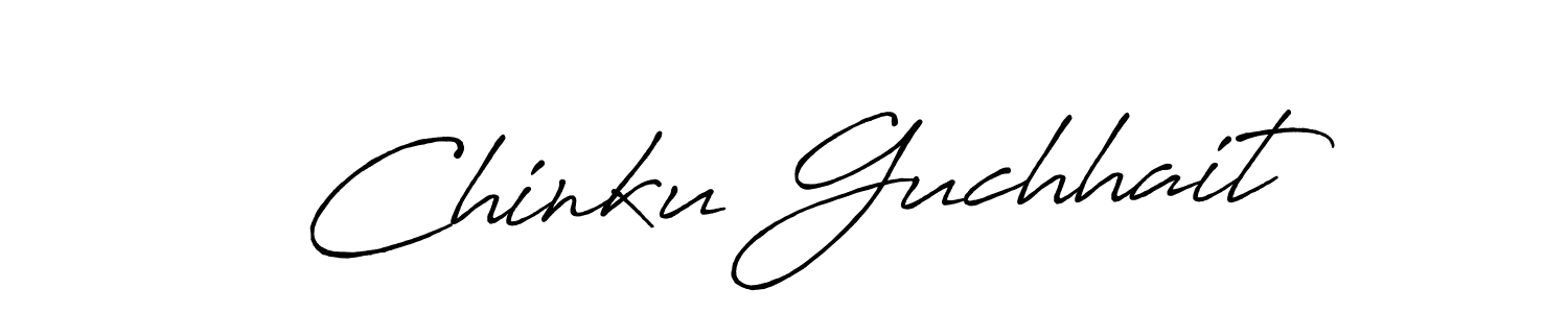 Create a beautiful signature design for name Chinku Guchhait. With this signature (Antro_Vectra_Bolder) fonts, you can make a handwritten signature for free. Chinku Guchhait signature style 7 images and pictures png
