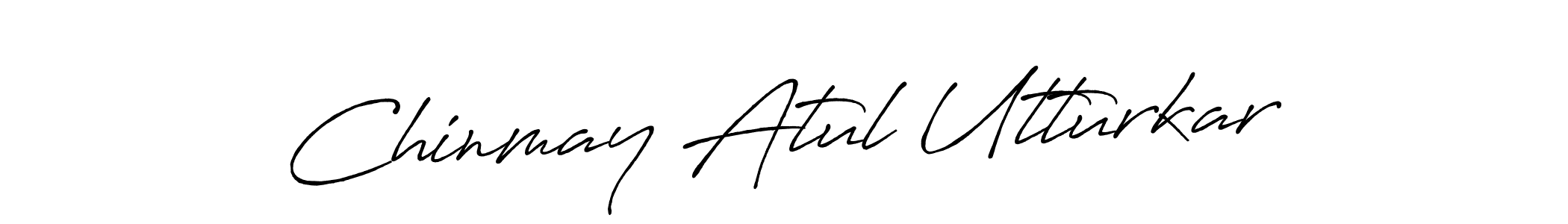 You should practise on your own different ways (Antro_Vectra_Bolder) to write your name (Chinmay Atul Utturkar) in signature. don't let someone else do it for you. Chinmay Atul Utturkar signature style 7 images and pictures png