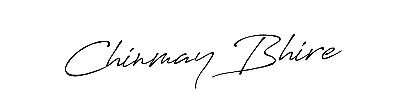 Create a beautiful signature design for name Chinmay Bhire. With this signature (Antro_Vectra_Bolder) fonts, you can make a handwritten signature for free. Chinmay Bhire signature style 7 images and pictures png