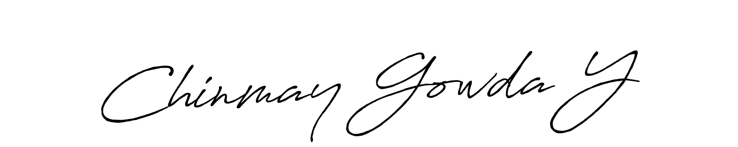 You can use this online signature creator to create a handwritten signature for the name Chinmay Gowda Y. This is the best online autograph maker. Chinmay Gowda Y signature style 7 images and pictures png