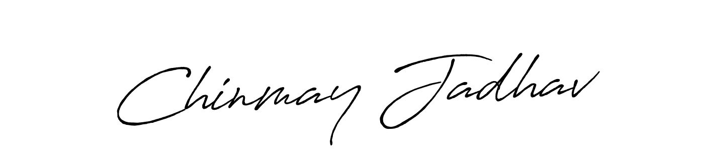 Create a beautiful signature design for name Chinmay Jadhav. With this signature (Antro_Vectra_Bolder) fonts, you can make a handwritten signature for free. Chinmay Jadhav signature style 7 images and pictures png