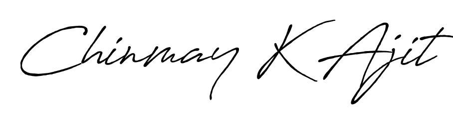 Discover how Chinmay K Ajit looks in an executive cursive font (Antro_Vectra_Bolder). Perfect for legal documents, invoices, and certificates. Chinmay K Ajit signature style 7 images and pictures png