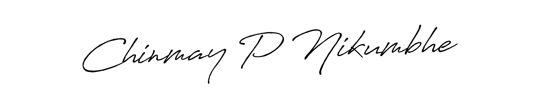 Antro_Vectra_Bolder is a professional signature style that is perfect for those who want to add a touch of class to their signature. It is also a great choice for those who want to make their signature more unique. Get Chinmay P Nikumbhe name to fancy signature for free. Chinmay P Nikumbhe signature style 7 images and pictures png
