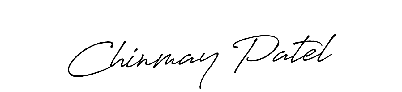 Design your own signature with our free online signature maker. With this signature software, you can create a handwritten (Antro_Vectra_Bolder) signature for name Chinmay Patel. Chinmay Patel signature style 7 images and pictures png