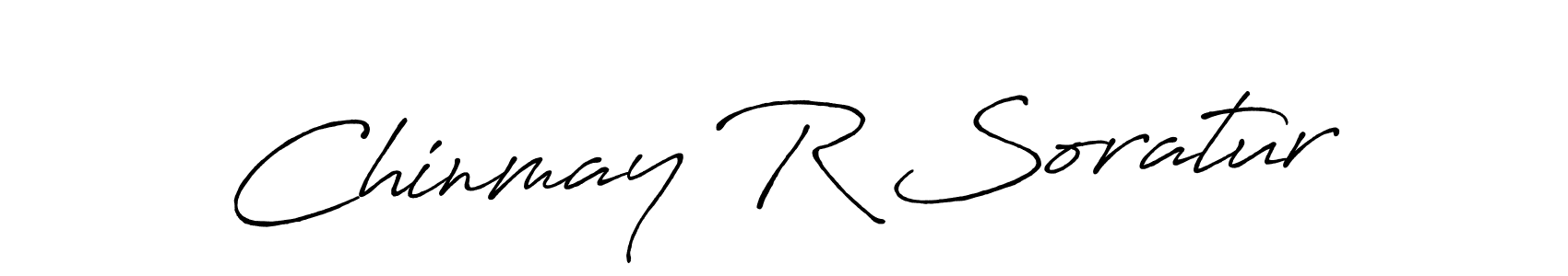 Create a beautiful signature design for name Chinmay R Soratur. With this signature (Antro_Vectra_Bolder) fonts, you can make a handwritten signature for free. Chinmay R Soratur signature style 7 images and pictures png