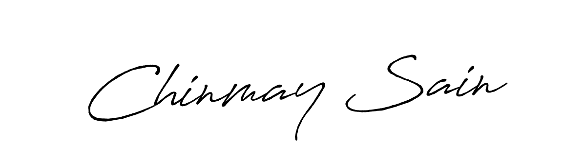 Chinmay Sain stylish signature style. Best Handwritten Sign (Antro_Vectra_Bolder) for my name. Handwritten Signature Collection Ideas for my name Chinmay Sain. Chinmay Sain signature style 7 images and pictures png