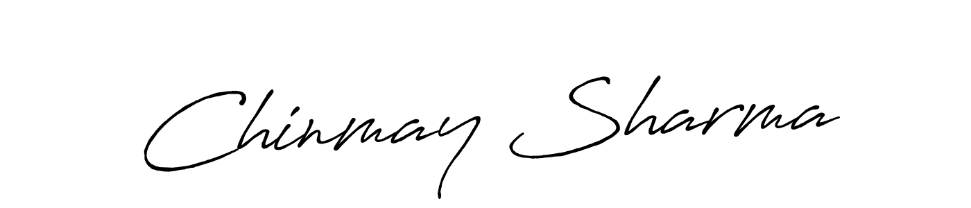 Use a signature maker to create a handwritten signature online. With this signature software, you can design (Antro_Vectra_Bolder) your own signature for name Chinmay Sharma. Chinmay Sharma signature style 7 images and pictures png