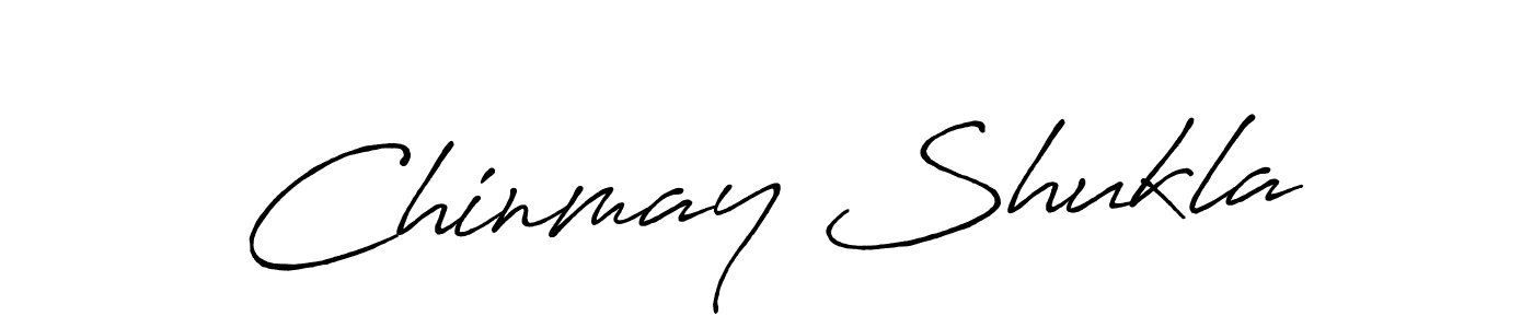 Create a beautiful signature design for name Chinmay Shukla. With this signature (Antro_Vectra_Bolder) fonts, you can make a handwritten signature for free. Chinmay Shukla signature style 7 images and pictures png