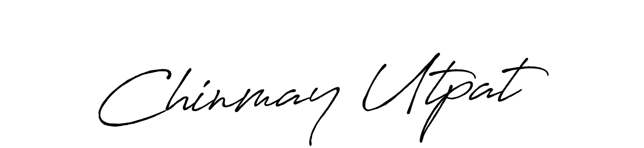 This is the best signature style for the Chinmay Utpat name. Also you like these signature font (Antro_Vectra_Bolder). Mix name signature. Chinmay Utpat signature style 7 images and pictures png