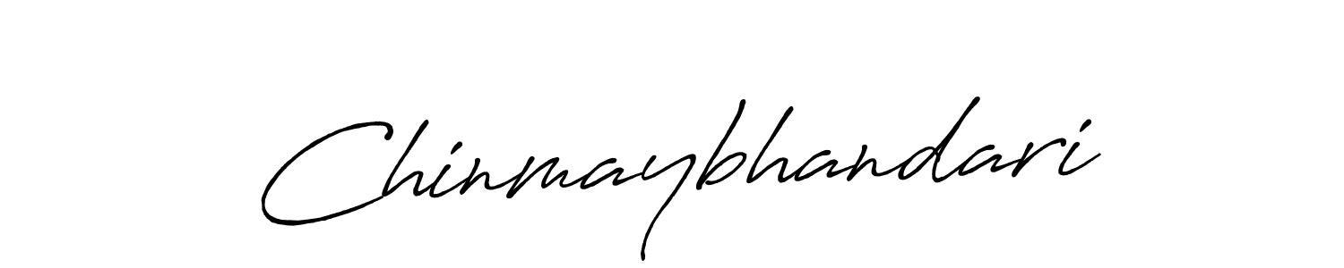 How to make Chinmaybhandari name signature. Use Antro_Vectra_Bolder style for creating short signs online. This is the latest handwritten sign. Chinmaybhandari signature style 7 images and pictures png