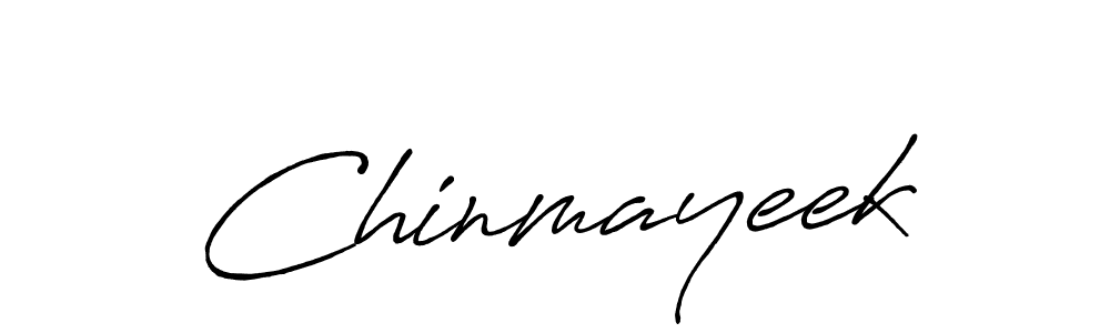 Make a beautiful signature design for name Chinmayeek. With this signature (Antro_Vectra_Bolder) style, you can create a handwritten signature for free. Chinmayeek signature style 7 images and pictures png