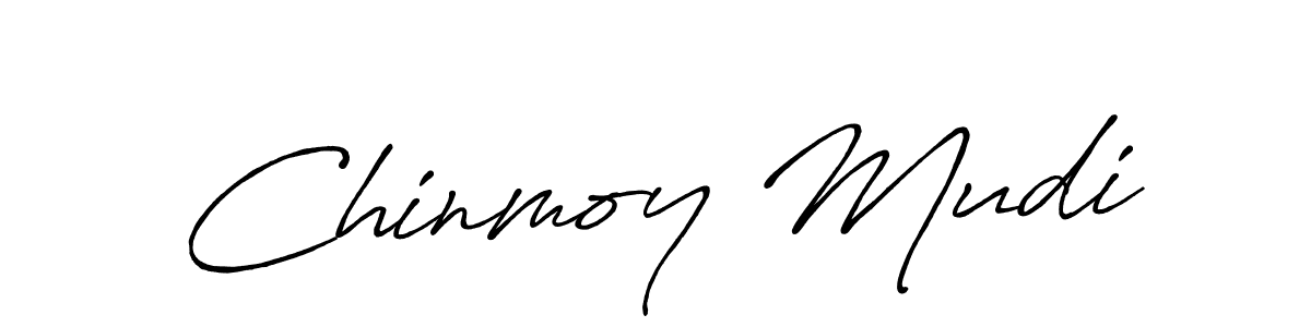 Make a beautiful signature design for name Chinmoy Mudi. With this signature (Antro_Vectra_Bolder) style, you can create a handwritten signature for free. Chinmoy Mudi signature style 7 images and pictures png