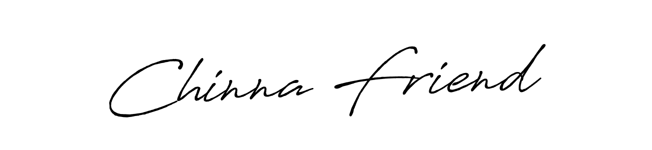 Make a beautiful signature design for name Chinna Friend. With this signature (Antro_Vectra_Bolder) style, you can create a handwritten signature for free. Chinna Friend signature style 7 images and pictures png