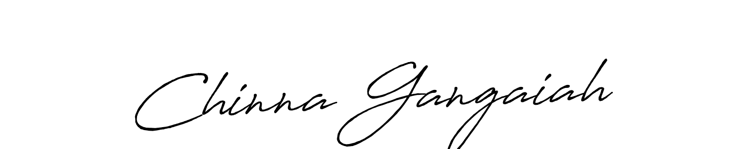 Make a short Chinna Gangaiah signature style. Manage your documents anywhere anytime using Antro_Vectra_Bolder. Create and add eSignatures, submit forms, share and send files easily. Chinna Gangaiah signature style 7 images and pictures png
