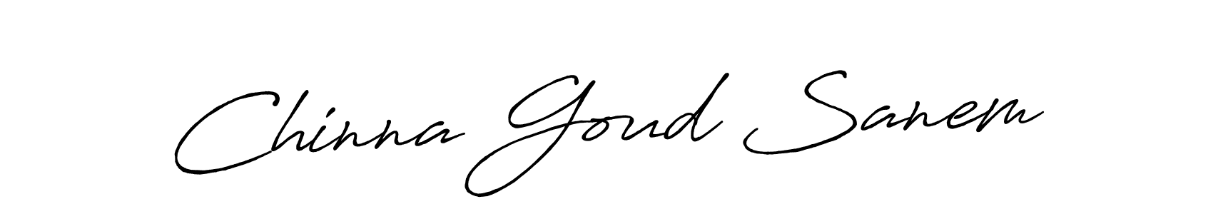 Use a signature maker to create a handwritten signature online. With this signature software, you can design (Antro_Vectra_Bolder) your own signature for name Chinna Goud Sanem. Chinna Goud Sanem signature style 7 images and pictures png