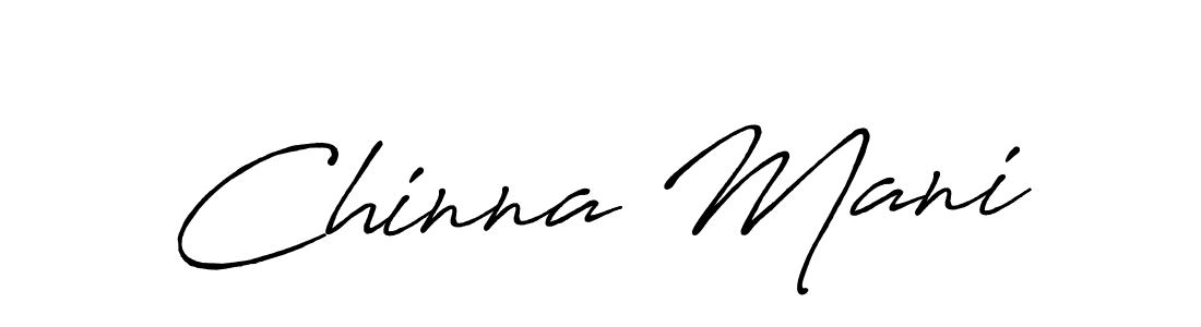 How to make Chinna Mani name signature. Use Antro_Vectra_Bolder style for creating short signs online. This is the latest handwritten sign. Chinna Mani signature style 7 images and pictures png