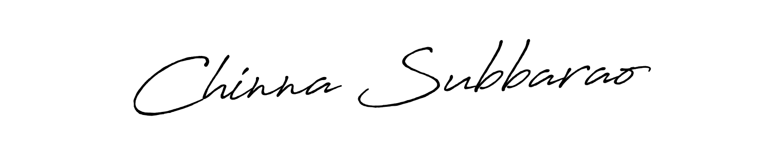 Make a beautiful signature design for name Chinna Subbarao. With this signature (Antro_Vectra_Bolder) style, you can create a handwritten signature for free. Chinna Subbarao signature style 7 images and pictures png
