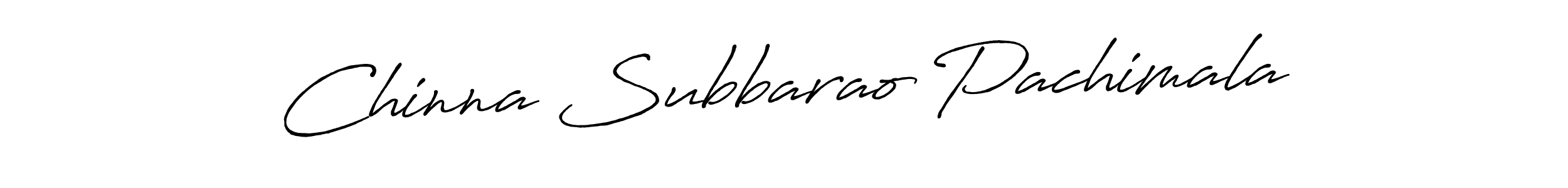 Design your own signature with our free online signature maker. With this signature software, you can create a handwritten (Antro_Vectra_Bolder) signature for name Chinna Subbarao Pachimala. Chinna Subbarao Pachimala signature style 7 images and pictures png
