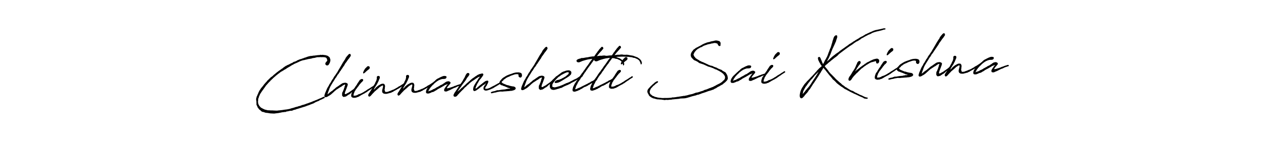 You should practise on your own different ways (Antro_Vectra_Bolder) to write your name (Chinnamshetti Sai Krishna) in signature. don't let someone else do it for you. Chinnamshetti Sai Krishna signature style 7 images and pictures png