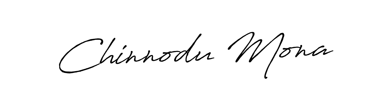 How to make Chinnodu Mona name signature. Use Antro_Vectra_Bolder style for creating short signs online. This is the latest handwritten sign. Chinnodu Mona signature style 7 images and pictures png