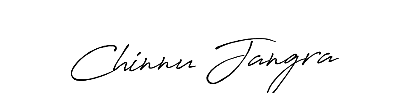 Make a beautiful signature design for name Chinnu Jangra. With this signature (Antro_Vectra_Bolder) style, you can create a handwritten signature for free. Chinnu Jangra signature style 7 images and pictures png