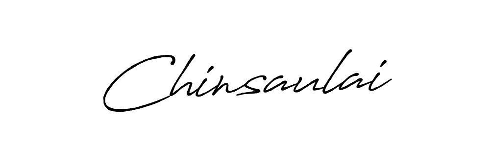 Use a signature maker to create a handwritten signature online. With this signature software, you can design (Antro_Vectra_Bolder) your own signature for name Chinsaulai. Chinsaulai signature style 7 images and pictures png