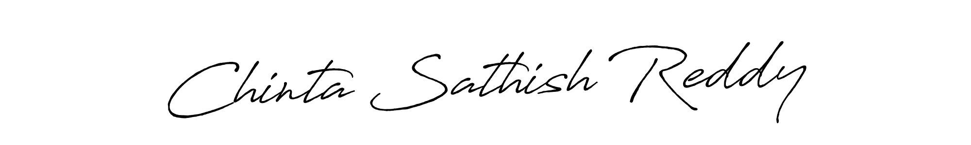 The best way (Antro_Vectra_Bolder) to make a short signature is to pick only two or three words in your name. The name Chinta Sathish Reddy include a total of six letters. For converting this name. Chinta Sathish Reddy signature style 7 images and pictures png