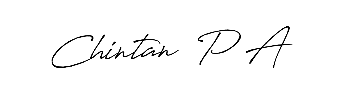 Chintan  P A stylish signature style. Best Handwritten Sign (Antro_Vectra_Bolder) for my name. Handwritten Signature Collection Ideas for my name Chintan  P A. Chintan  P A signature style 7 images and pictures png