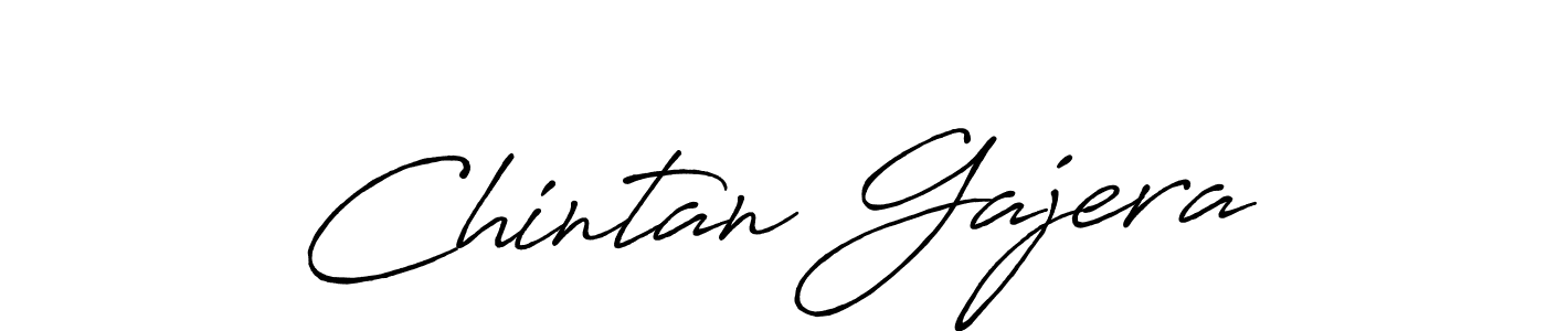 How to make Chintan Gajera name signature. Use Antro_Vectra_Bolder style for creating short signs online. This is the latest handwritten sign. Chintan Gajera signature style 7 images and pictures png