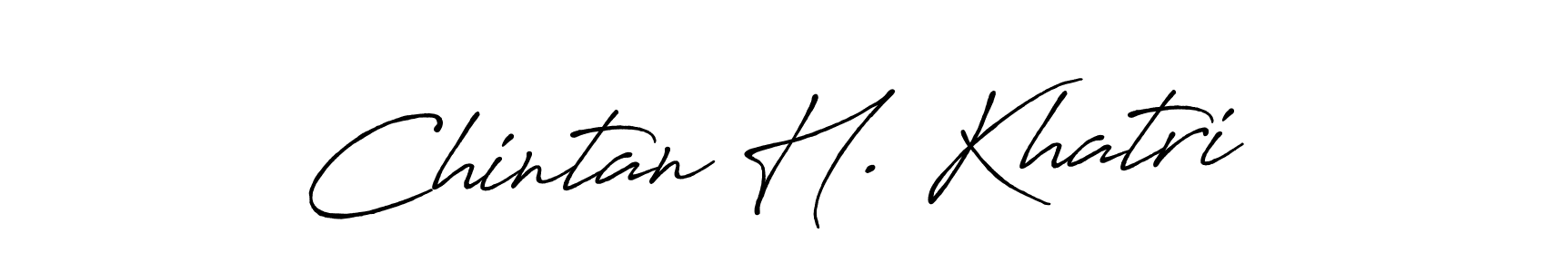 Chintan H. Khatri stylish signature style. Best Handwritten Sign (Antro_Vectra_Bolder) for my name. Handwritten Signature Collection Ideas for my name Chintan H. Khatri. Chintan H. Khatri signature style 7 images and pictures png