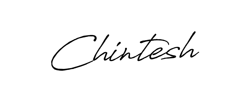 How to make Chintesh signature? Antro_Vectra_Bolder is a professional autograph style. Create handwritten signature for Chintesh name. Chintesh signature style 7 images and pictures png