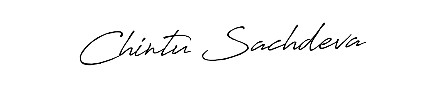 Create a beautiful signature design for name Chintu Sachdeva. With this signature (Antro_Vectra_Bolder) fonts, you can make a handwritten signature for free. Chintu Sachdeva signature style 7 images and pictures png