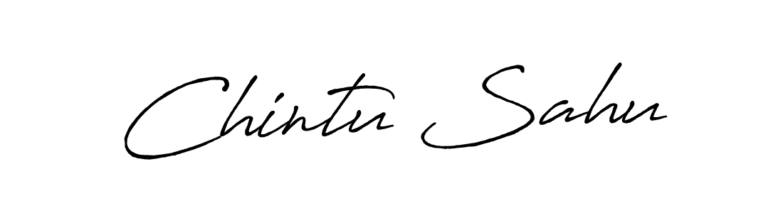 Chintu Sahu stylish signature style. Best Handwritten Sign (Antro_Vectra_Bolder) for my name. Handwritten Signature Collection Ideas for my name Chintu Sahu. Chintu Sahu signature style 7 images and pictures png