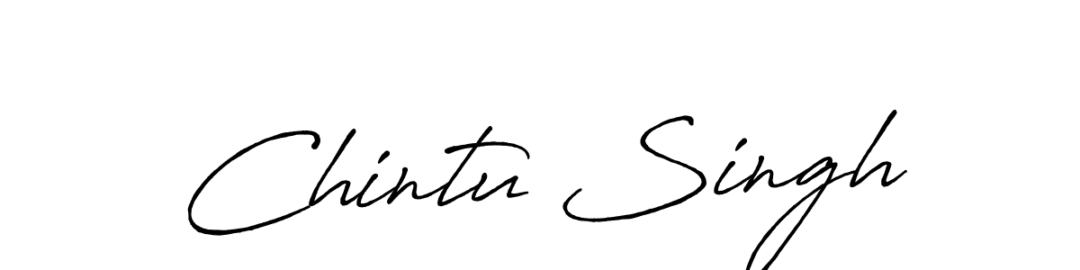 Use a signature maker to create a handwritten signature online. With this signature software, you can design (Antro_Vectra_Bolder) your own signature for name Chintu Singh. Chintu Singh signature style 7 images and pictures png